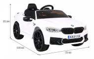 Elektromobilis BMW M5 DRIFT, White-Elektromobiliai vaikams, Mašinos-e-vaikas