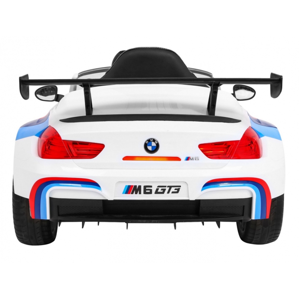 Elektromobilis BMW M6 GT3, White-Elektromobiliai vaikams, Mašinos-e-vaikas
