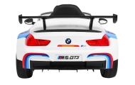 BMW M6 GT3 Auto na akumulator dla dzieci Biały + Nawiew powietrza + Dźwięki MP3 Światła + Pilot