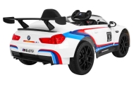 Elektromobilis BMW M6 GT3, White-Elektromobiliai vaikams, Mašinos-e-vaikas