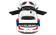 BMW M6 GT3 Auto na akumulator dla dzieci Biały + Nawiew powietrza + Dźwięki MP3 Światła + Pilot