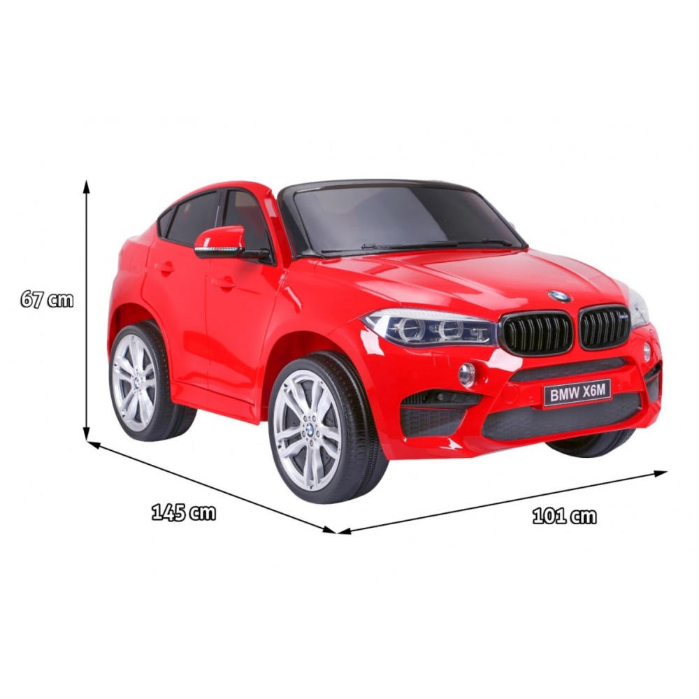 Dvivietis elektromobilis BMW X6M XXL, Red-Elektromobiliai vaikams, Visureigiai-e-vaikas