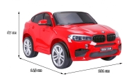 Dvivietis elektromobilis BMW X6M XXL, Red-Elektromobiliai vaikams, Visureigiai-e-vaikas