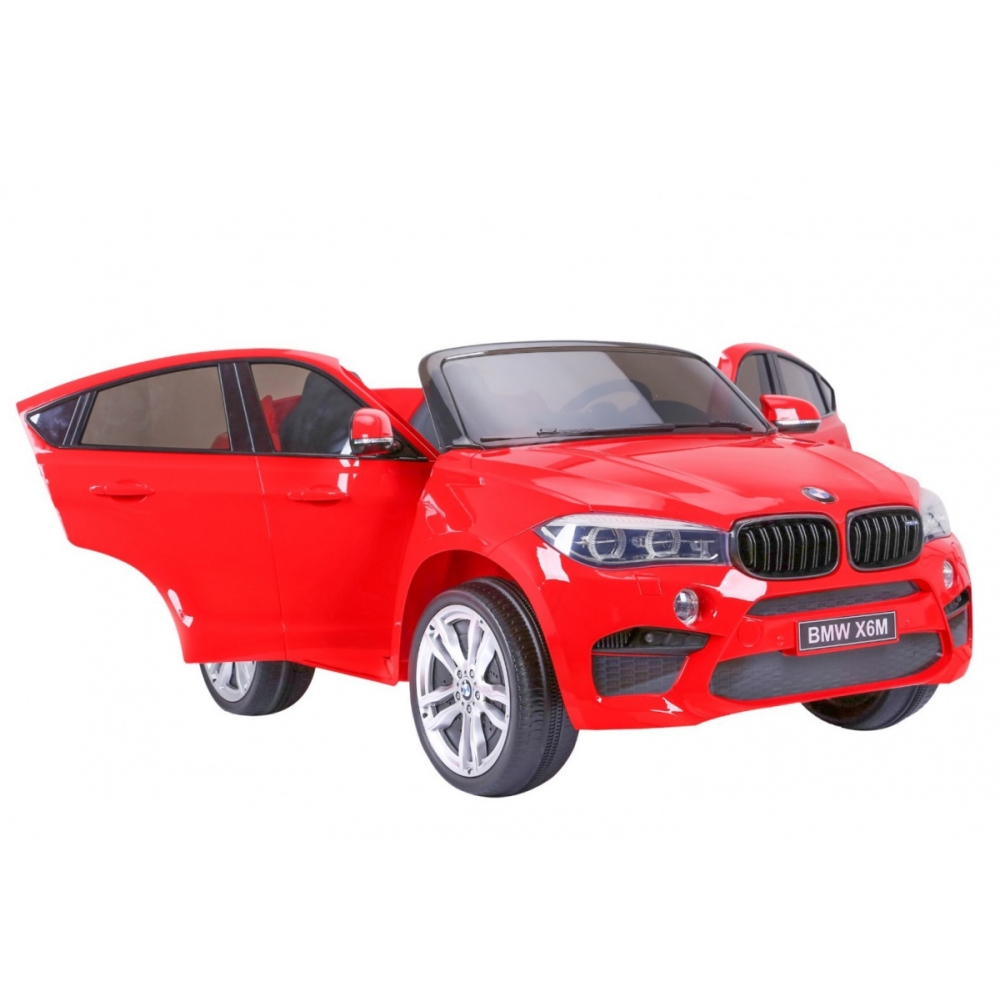 Dvivietis elektromobilis BMW X6M XXL, Red-Elektromobiliai vaikams, Visureigiai-e-vaikas