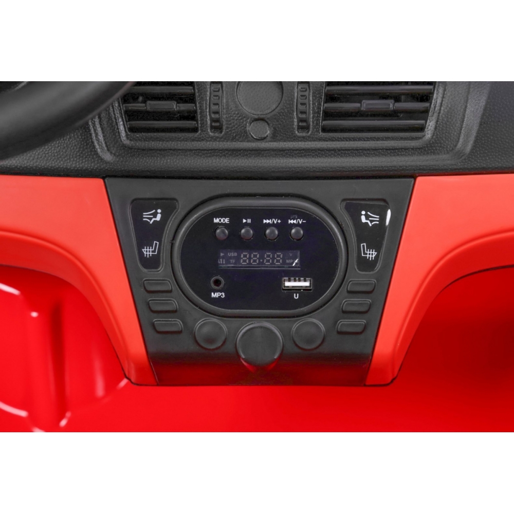 BMW X6M XXL dla 2 dzieci Czerwony + Pilot + Ekoskóra + Pasy + Wolny Start + MP3 USB + LED
