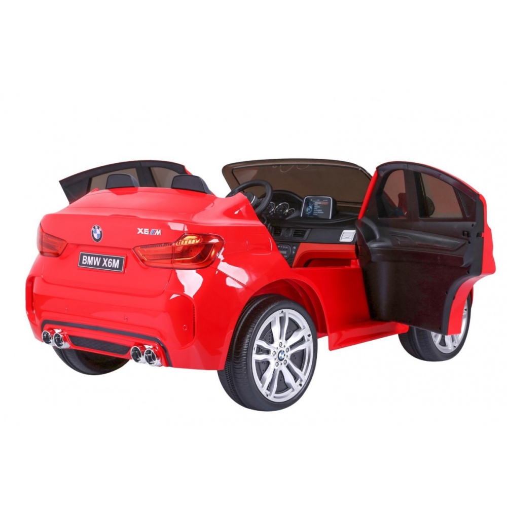 Dvivietis elektromobilis BMW X6M XXL, Red-Elektromobiliai vaikams, Visureigiai-e-vaikas