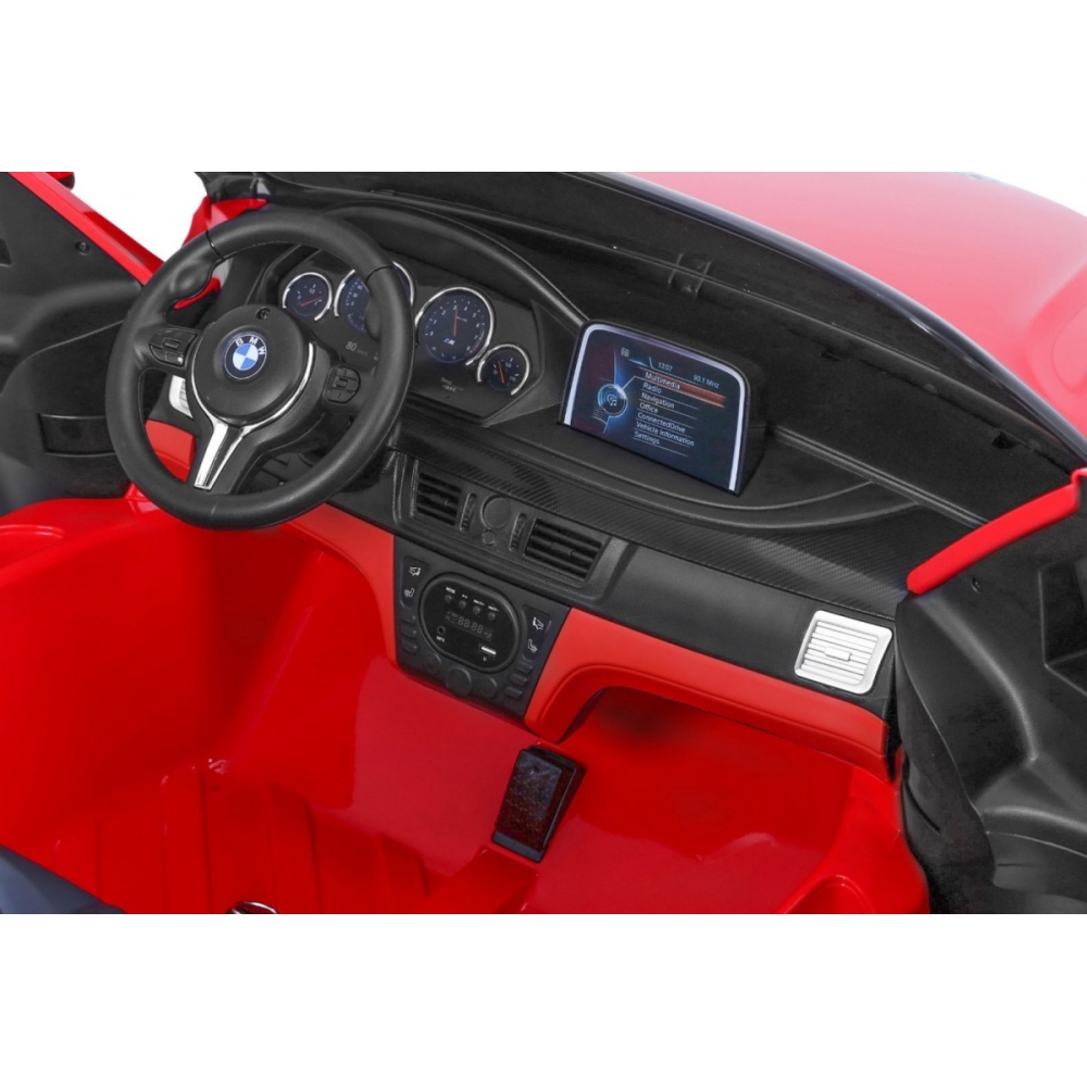 Dvivietis elektromobilis BMW X6M XXL, Red-Elektromobiliai vaikams, Visureigiai-e-vaikas