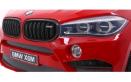 BMW X6M XXL dla 2 dzieci Lakier Czerwony + Pilot + Ekoskóra + Pasy + Wolny Start + MP3 + LED