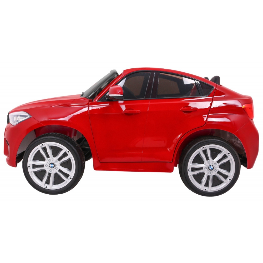 Dvivietis elektromobilis BMW X6M XXL, lakuotas raudonas-Elektromobiliai vaikams, Visureigiai-e-vaikas