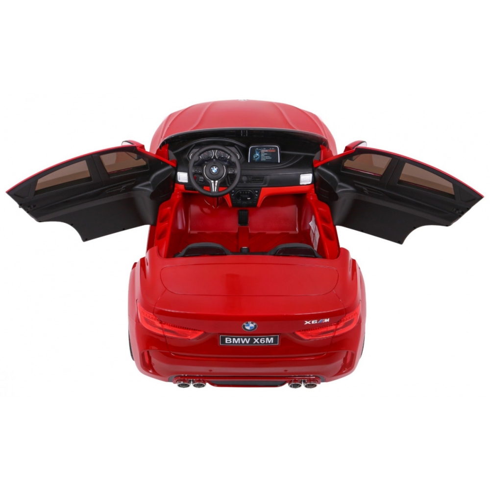 Dvivietis elektromobilis BMW X6M XXL, lakuotas raudonas-Elektromobiliai vaikams, Visureigiai-e-vaikas