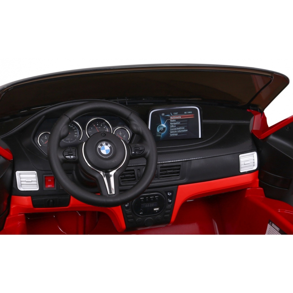 Dvivietis elektromobilis BMW X6M XXL, lakuotas raudonas-Elektromobiliai vaikams, Visureigiai-e-vaikas