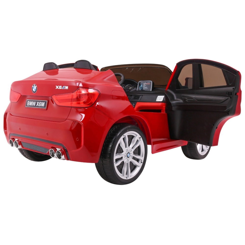 Dvivietis elektromobilis BMW X6M XXL, lakuotas raudonas-Elektromobiliai vaikams, Visureigiai-e-vaikas