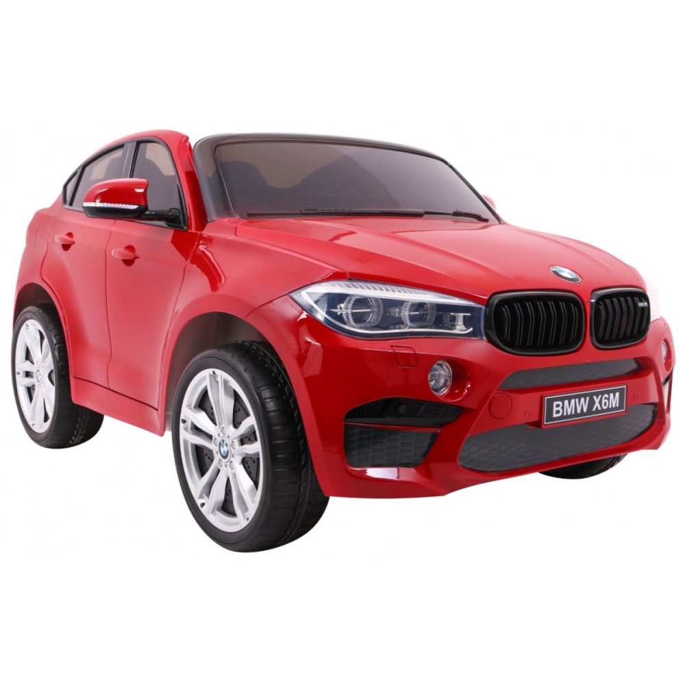 Dvivietis elektromobilis BMW X6M XXL, lakuotas raudonas-Elektromobiliai vaikams, Visureigiai-e-vaikas
