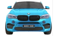 Dvivietis elektromobilis BMW X6M XXL, lakuotas mėlynas-Elektromobiliai vaikams, Visureigiai-e-vaikas