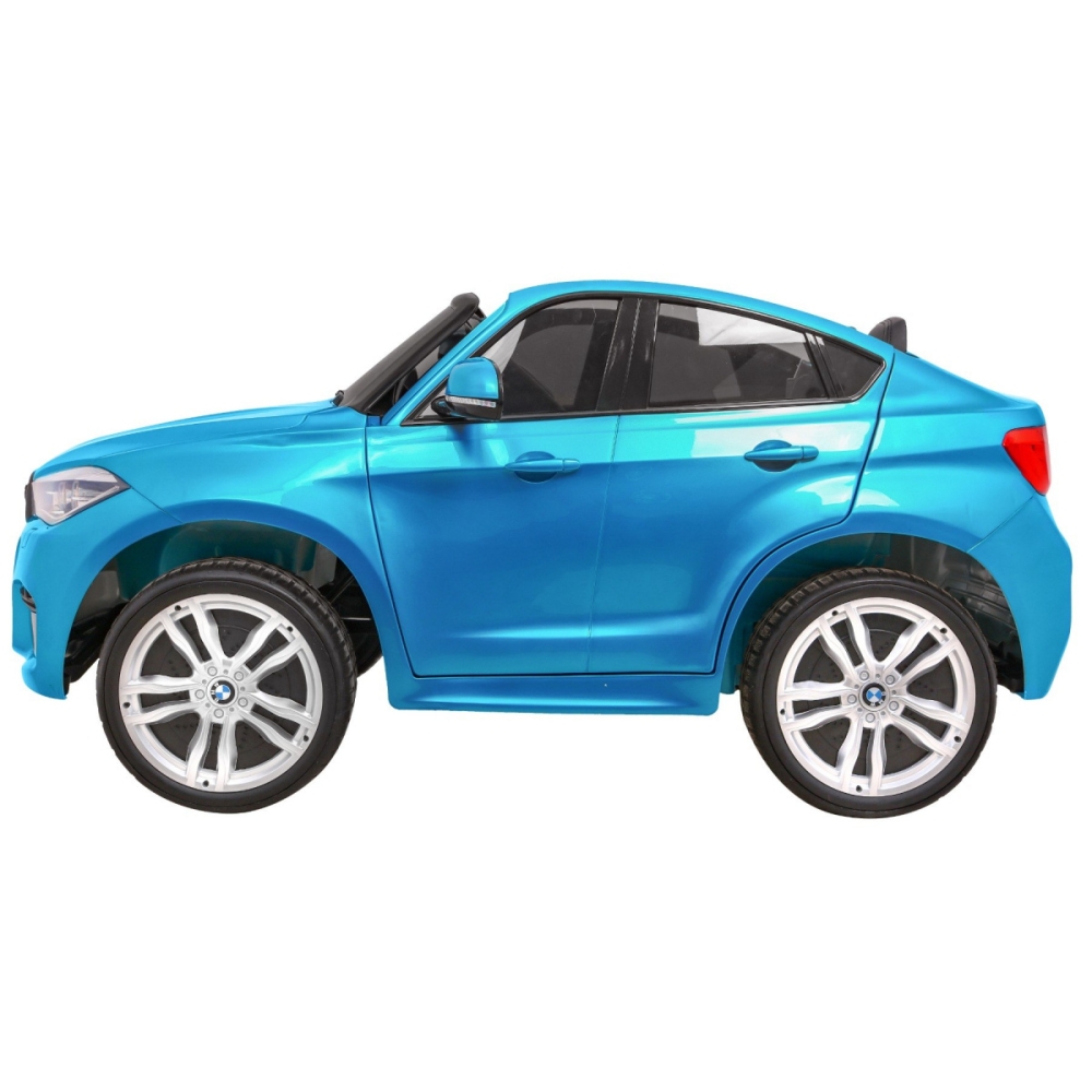 Dvivietis elektromobilis BMW X6M XXL, lakuotas mėlynas-Elektromobiliai vaikams, Visureigiai-e-vaikas