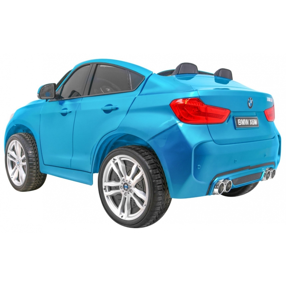 Dvivietis elektromobilis BMW X6M XXL, lakuotas mėlynas-Elektromobiliai vaikams, Visureigiai-e-vaikas