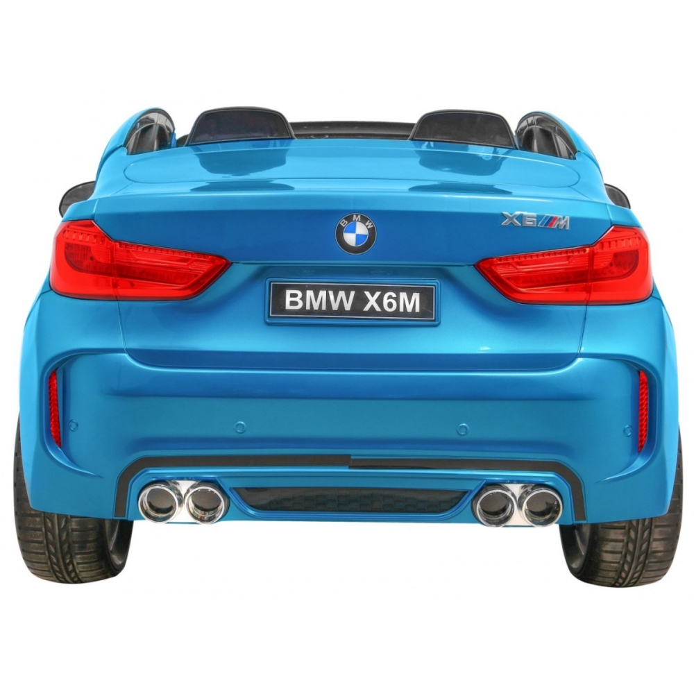 Dvivietis elektromobilis BMW X6M XXL, lakuotas mėlynas-Elektromobiliai vaikams, Visureigiai-e-vaikas