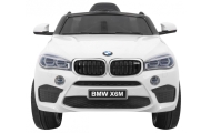 BMW X6M Elektryczne Autko dla dzieci Biały + Pilot + EVA + Wolny Start + Panel audio + LED