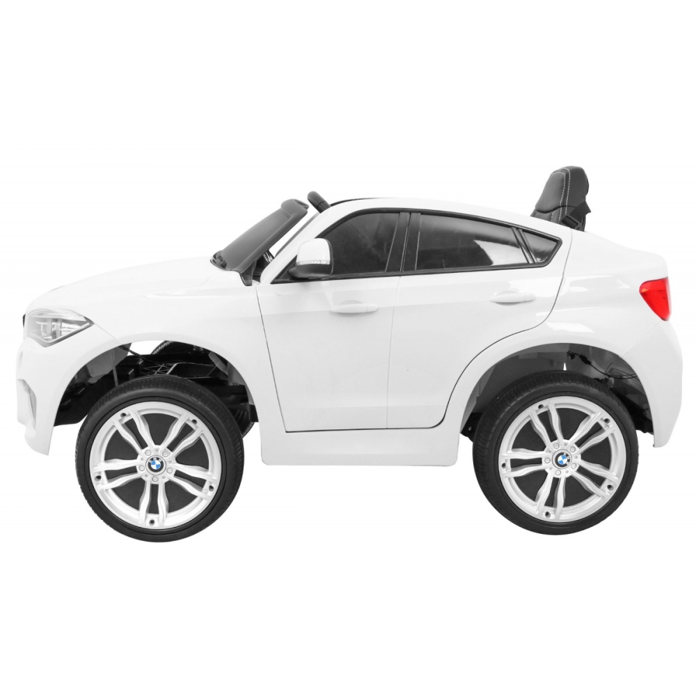 Elektromobilis BMW X6M, White-Elektromobiliai vaikams, Visureigiai-e-vaikas