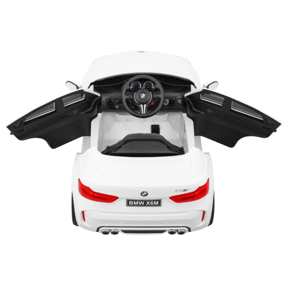 Elektromobilis BMW X6M, White-Elektromobiliai vaikams, Visureigiai-e-vaikas