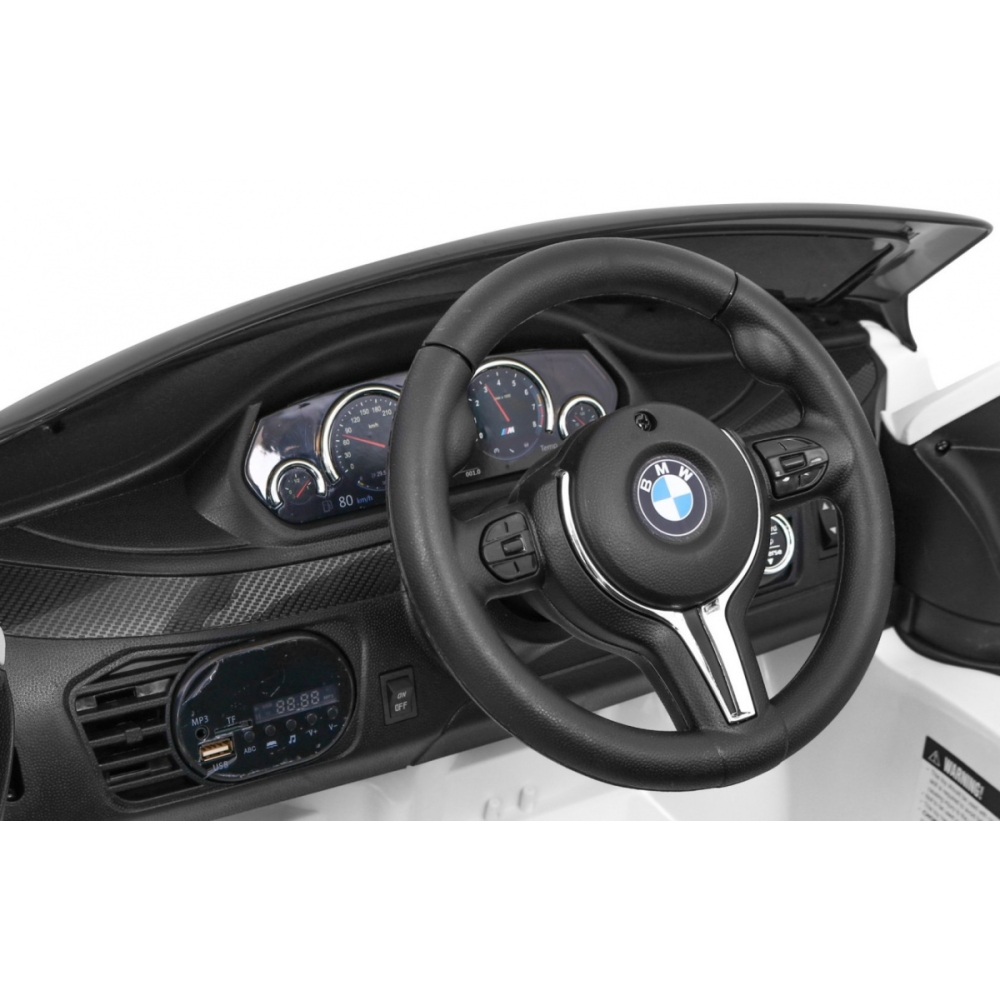 Elektromobilis BMW X6M, White-Elektromobiliai vaikams, Visureigiai-e-vaikas