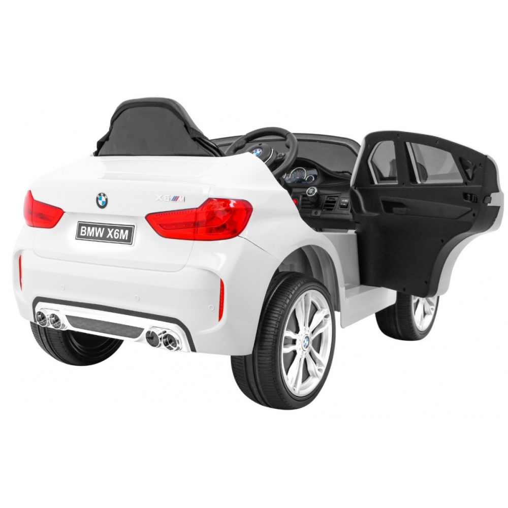 Elektromobilis BMW X6M, White-Elektromobiliai vaikams, Visureigiai-e-vaikas