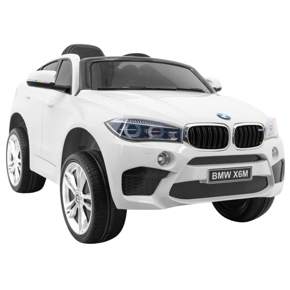 BMW X6M Elektryczne Autko dla dzieci Biały + Pilot + EVA + Wolny Start + Panel audio + LED
