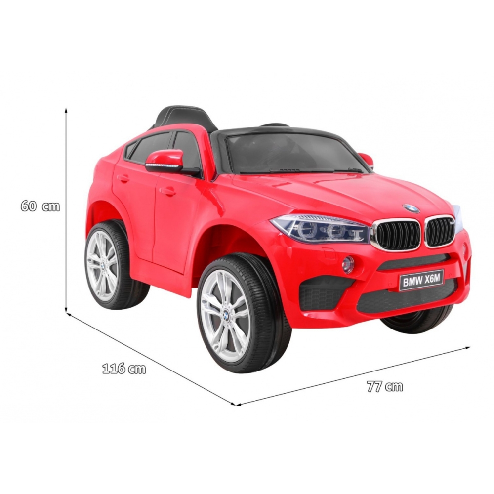 Elektromobilis BMW X6M, Red-Elektromobiliai vaikams, Visureigiai-e-vaikas