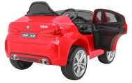 BMW X6M Elektryczne Autko dla dzieci Czerwony + Pilot + EVA + Wolny Start + Panel audio + LED