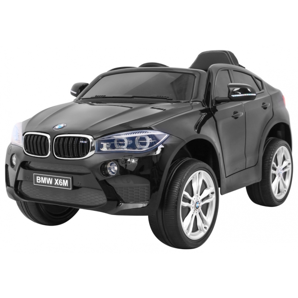 Elektromobilis BMW X6M, lakuotas juodas-Elektromobiliai vaikams, Visureigiai-e-vaikas