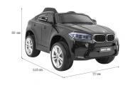 Elektromobilis BMW X6M, lakuotas juodas-Elektromobiliai vaikams, Visureigiai-e-vaikas