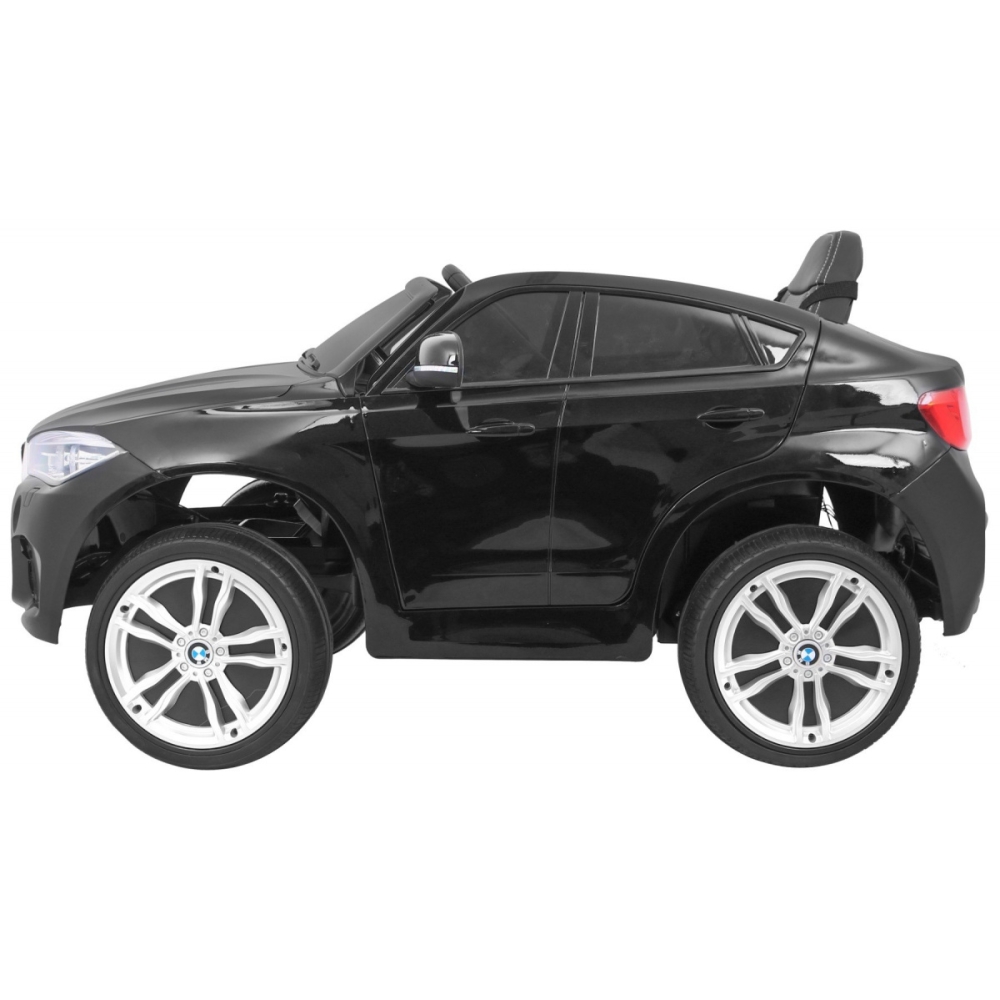Elektromobilis BMW X6M, lakuotas juodas-Elektromobiliai vaikams, Visureigiai-e-vaikas