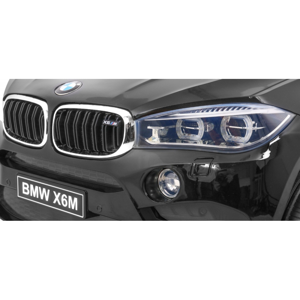 Elektromobilis BMW X6M, lakuotas juodas-Elektromobiliai vaikams, Visureigiai-e-vaikas