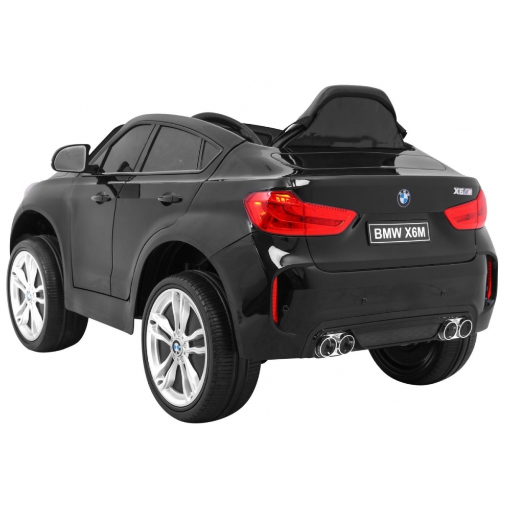 Elektromobilis BMW X6M, lakuotas juodas-Elektromobiliai vaikams, Visureigiai-e-vaikas