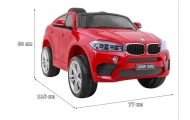 Elektromobilis BMW X6M, lakuotas raudonas-Elektromobiliai vaikams, Visureigiai-e-vaikas