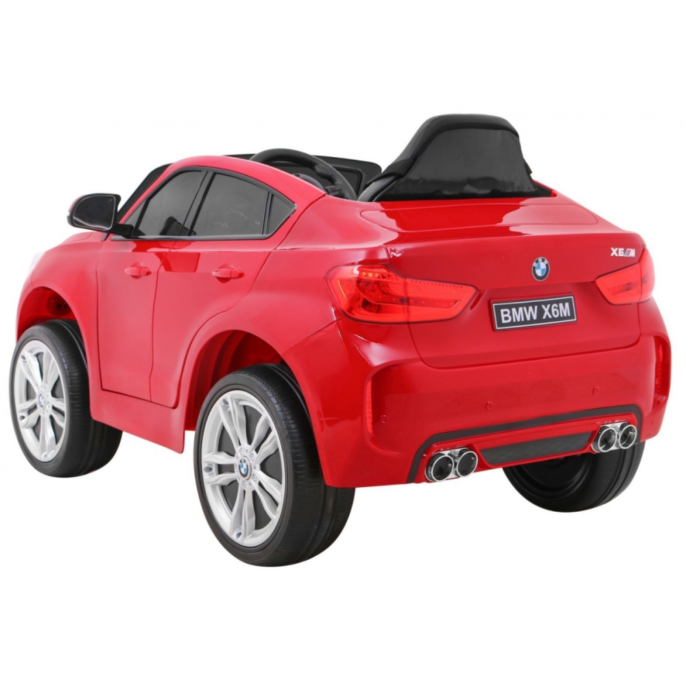 Elektromobilis BMW X6M, lakuotas raudonas-Elektromobiliai vaikams, Visureigiai-e-vaikas