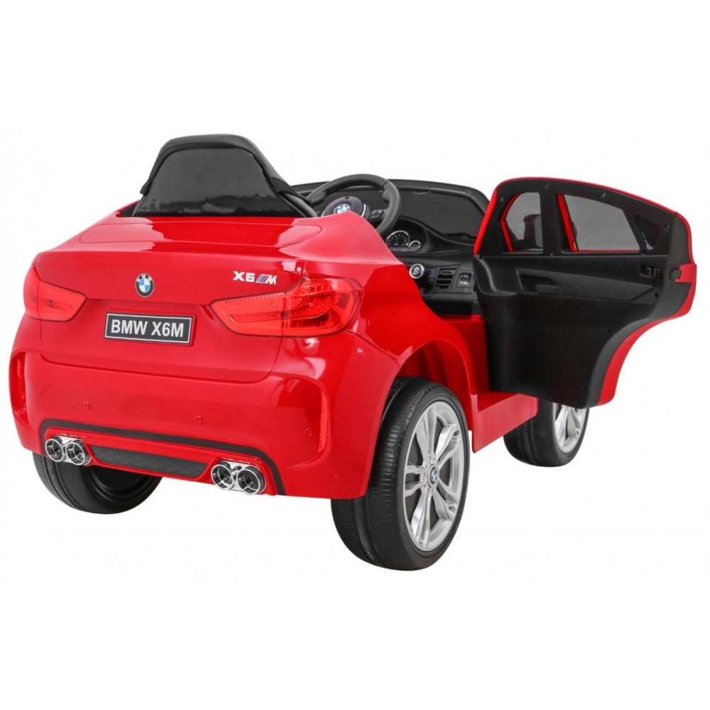 Elektromobilis BMW X6M, lakuotas raudonas-Elektromobiliai vaikams, Visureigiai-e-vaikas