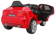Elektromobilis BMW X6M, lakuotas raudonas-Elektromobiliai vaikams, Visureigiai-e-vaikas