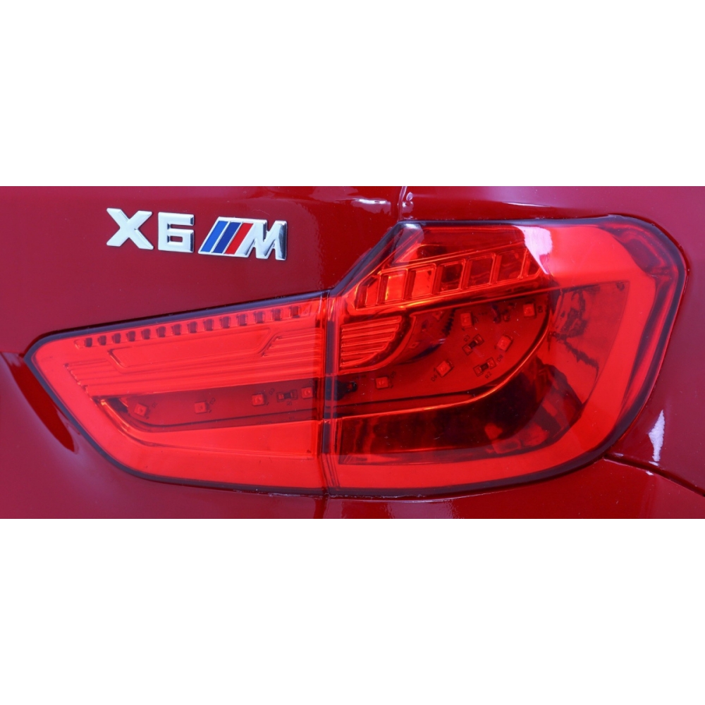 Elektromobilis BMW X6M, lakuotas raudonas-Elektromobiliai vaikams, Visureigiai-e-vaikas