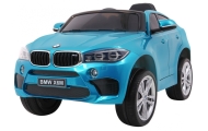 Elektromobilis BMW X6M, lakuotas mėlynas-Elektromobiliai vaikams, Visureigiai-e-vaikas