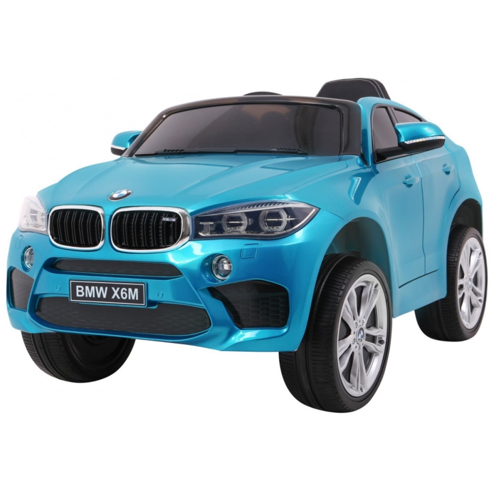 Elektromobilis BMW X6M, lakuotas mėlynas-Elektromobiliai vaikams, Visureigiai-e-vaikas