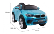 Elektromobilis BMW X6M, lakuotas mėlynas-Elektromobiliai vaikams, Visureigiai-e-vaikas