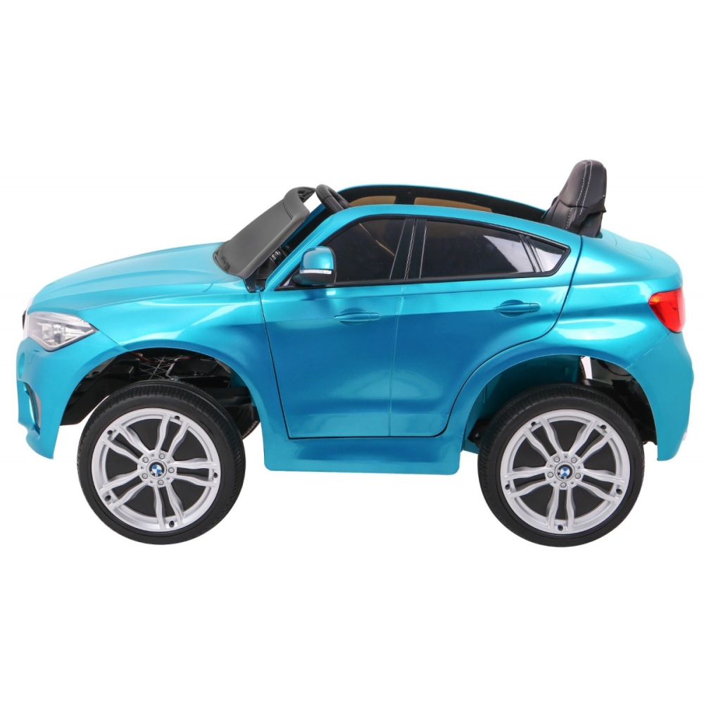 Elektromobilis BMW X6M, lakuotas mėlynas-Elektromobiliai vaikams, Visureigiai-e-vaikas