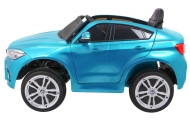 BMW X6M Elektryczne Autko dla dzieci Lakier Niebieski + Pilot + EVA + Wolny Start + Audio + LED