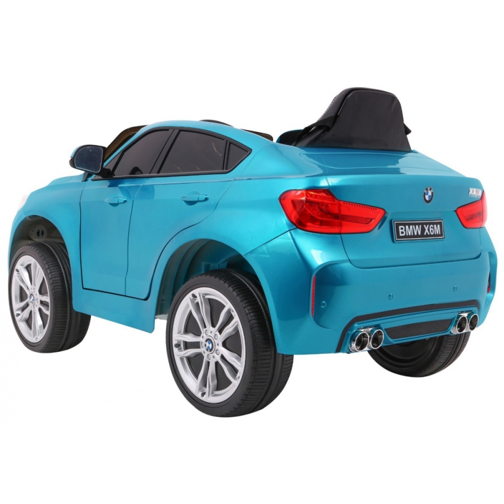 Elektromobilis BMW X6M, lakuotas mėlynas-Elektromobiliai vaikams, Visureigiai-e-vaikas