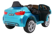 BMW X6M Elektryczne Autko dla dzieci Lakier Niebieski + Pilot + EVA + Wolny Start + Audio + LED
