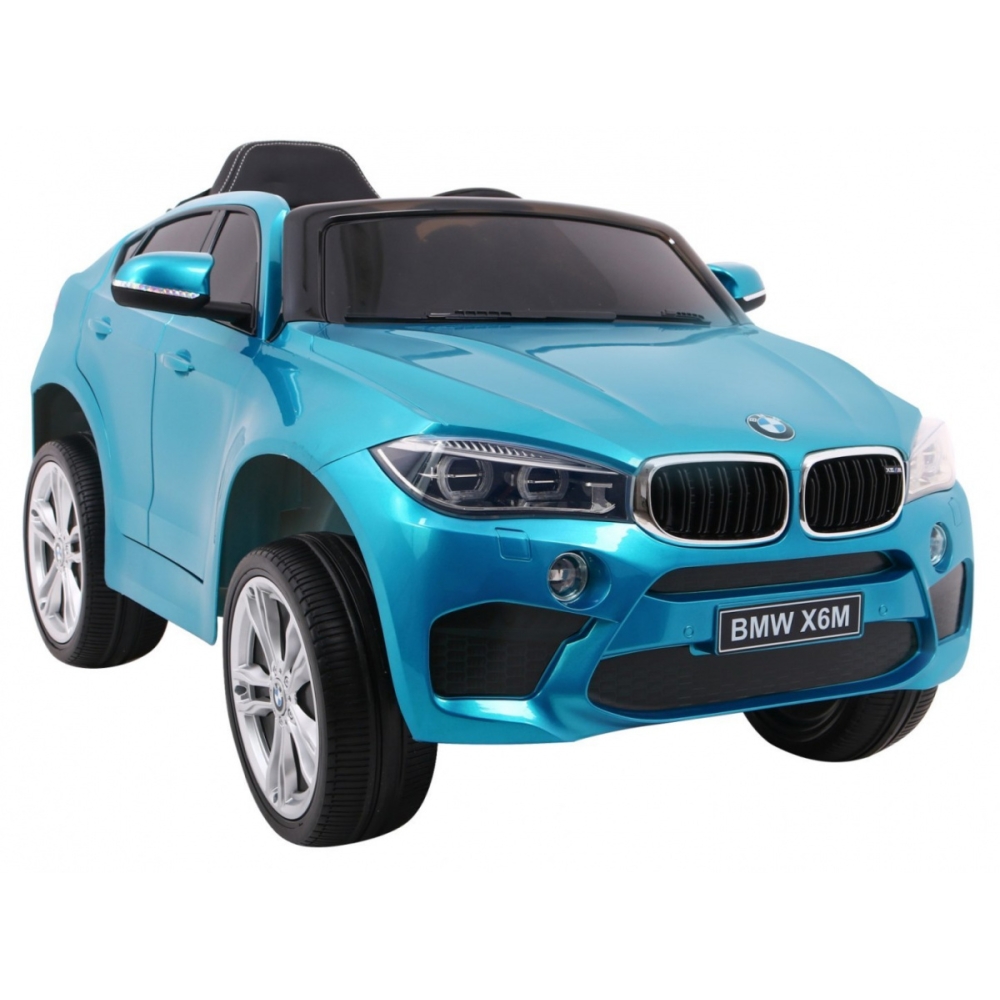 Elektromobilis BMW X6M, lakuotas mėlynas-Elektromobiliai vaikams, Visureigiai-e-vaikas