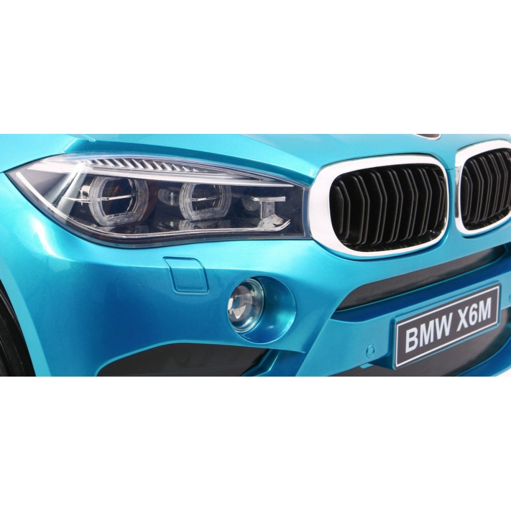 Elektromobilis BMW X6M, lakuotas mėlynas-Elektromobiliai vaikams, Visureigiai-e-vaikas