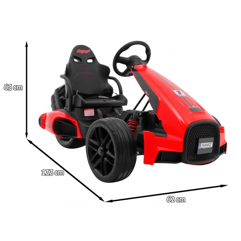 Elektrinis kartingas Bolid XR-1, Red-Elektromobiliai vaikams, Kartingai vaikams-e-vaikas