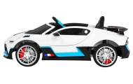 Bugatti Divo Autko na akumulator dla dzieci Biały + Pilot + EVA + Wolny Start + LED MP3